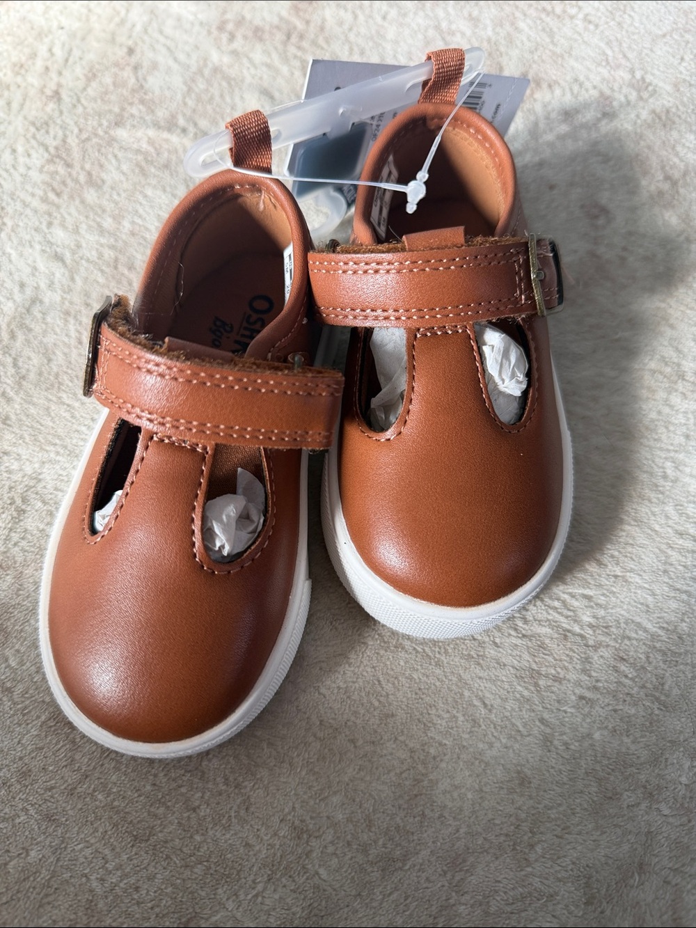 OshKosh B'gosh Toddler Mary Janes in Cognac